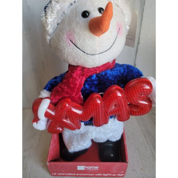 Snowman animated light up Xmas home decor unique sign - Picture 3 of 9